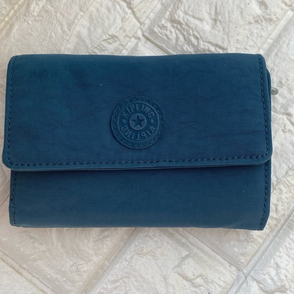 Kipling Blue Medium Organizing Trifold Wallet - Picture 1 of 10